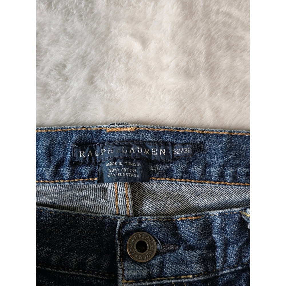 Ralph Lauren 650 Thompson Straight Leg Blue Denim Jeans 32x32 Med Wash Stretch - Picture 8 of 12
